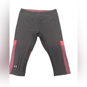 Under Armour Grey and Pink Athletic Pants. Size: Large. Good Condition.